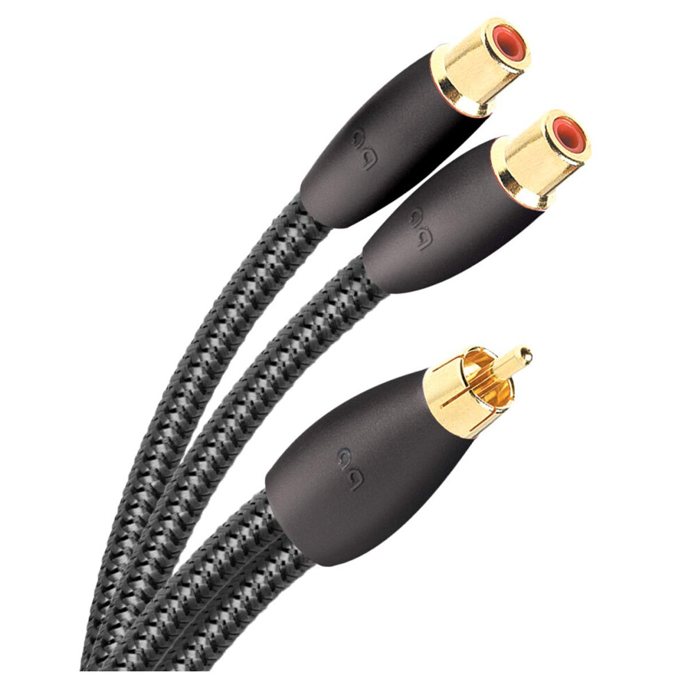 AudioQuest Y splitter - one RCA male to two RCA female 6in (15.24cm) cable