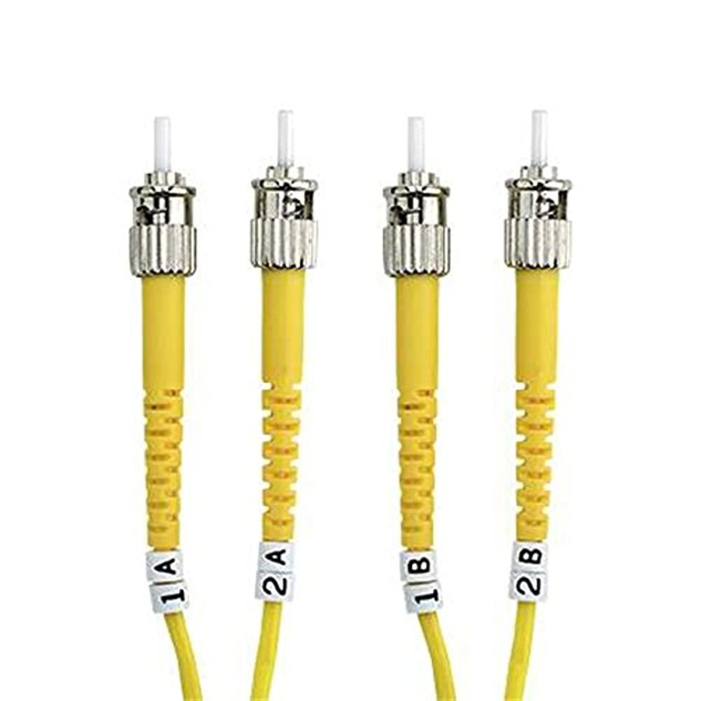 Belkin Fiber Optic Duplex Patch Cable - ST Male - ST Male - 3.28ft - Yellow