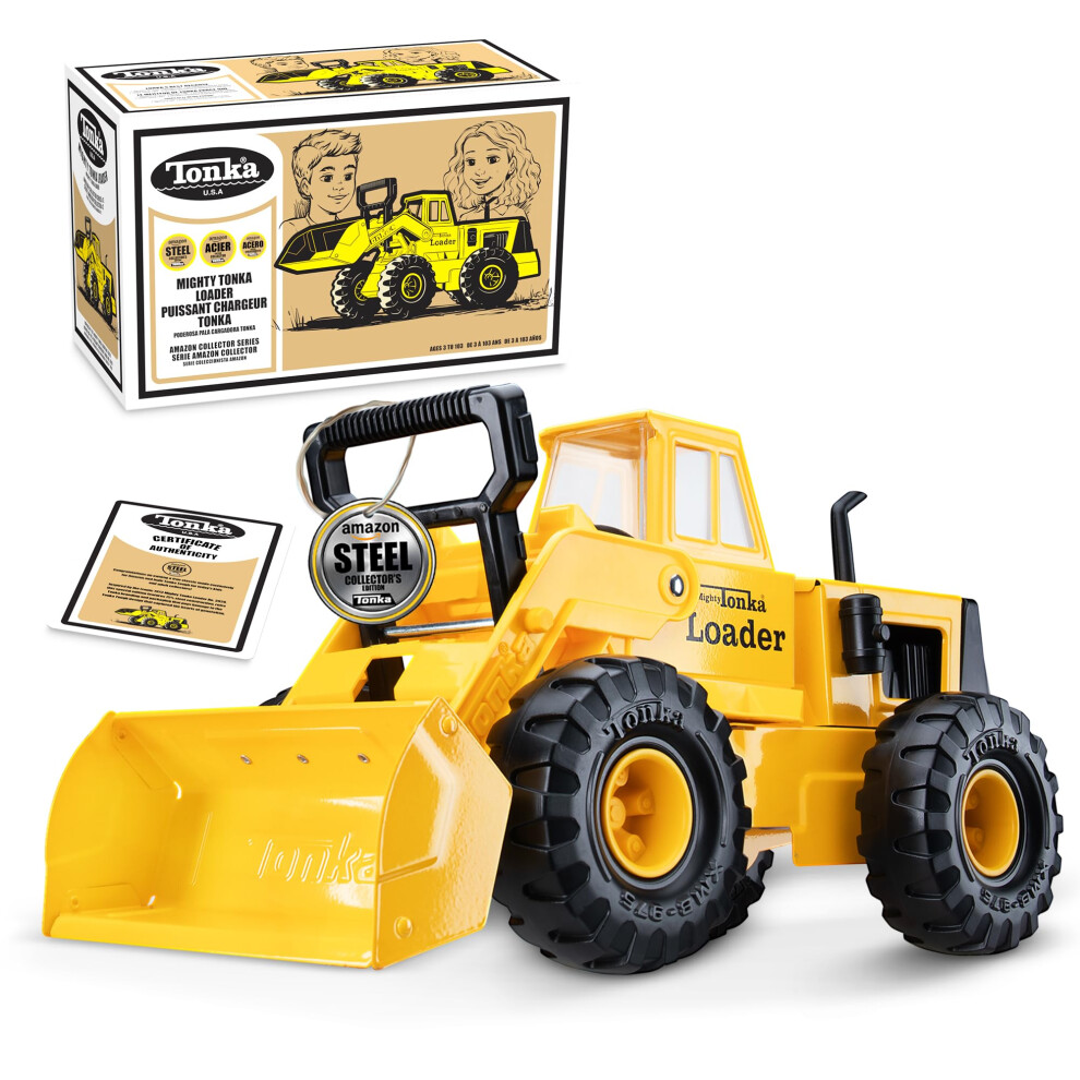 Tonka Retro Front Loader - Collector's Edition - Made with 2X More Steel  Kids Construction Toy  Metal Truck  Toy Truck for Boys and Girls