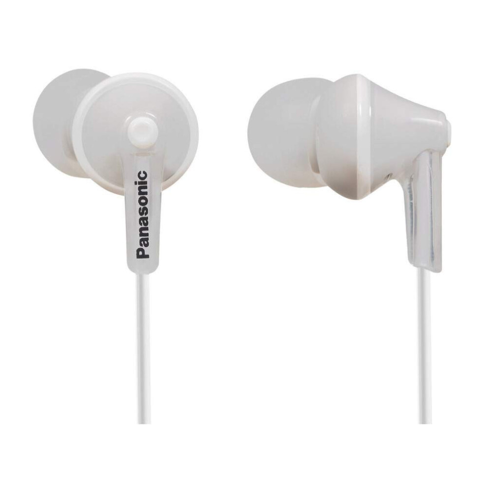 Panasonic Wired Earphones - Wired   White (RP-HJE125-W)