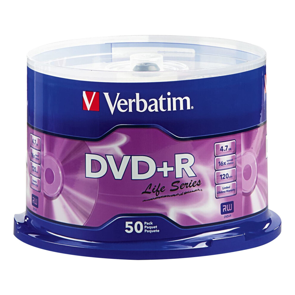 Verbatim Life Series DVD+R Spindle  Pack Of 50