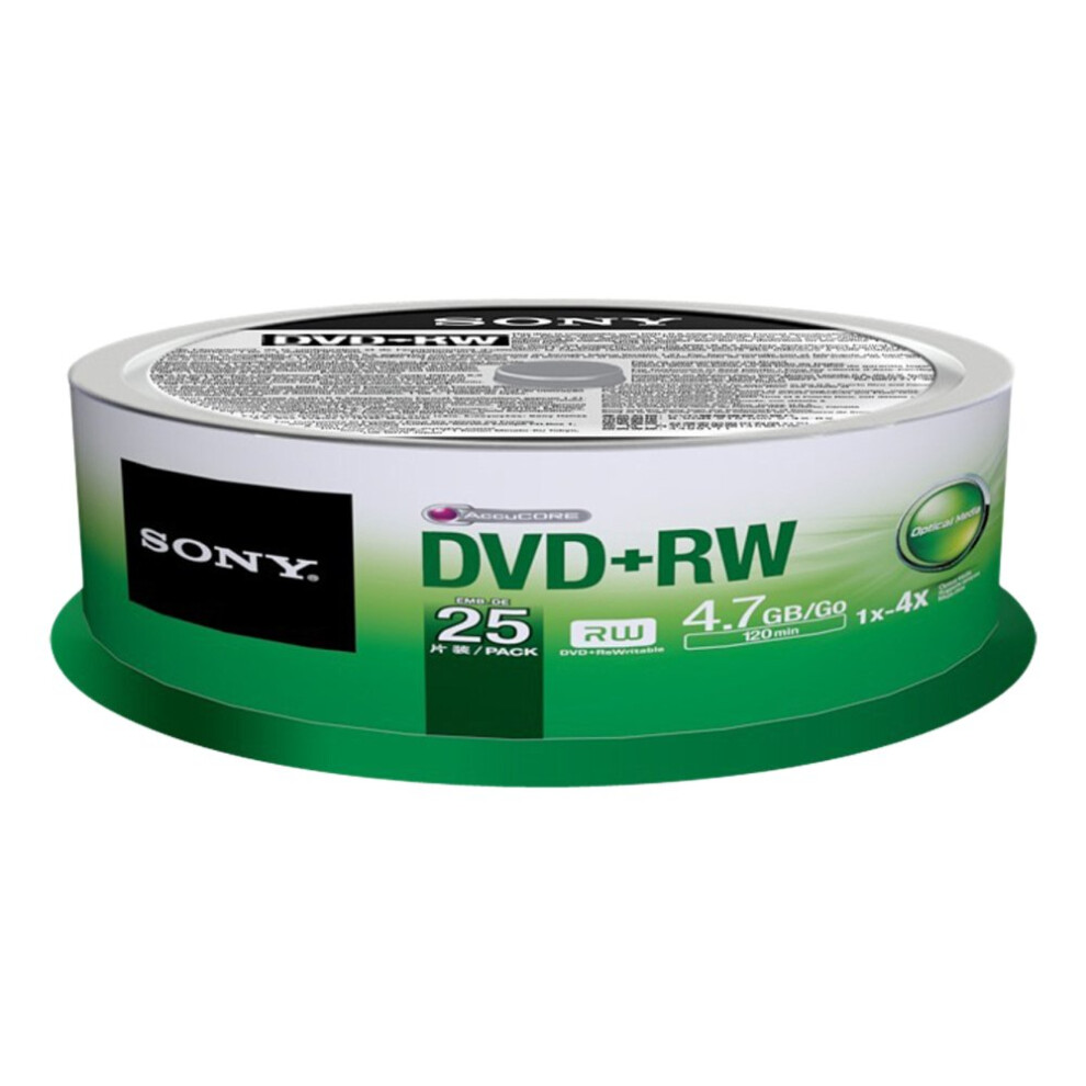 Sony 25DPW47SP DVD+RW 4X 4.7GB Spindle Rewritable DVD  25-Pack