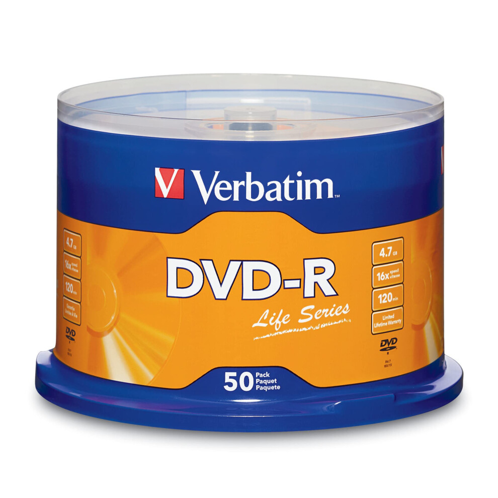 Verbatim Life Series DVD-R Disc Spindle  Pack of 50