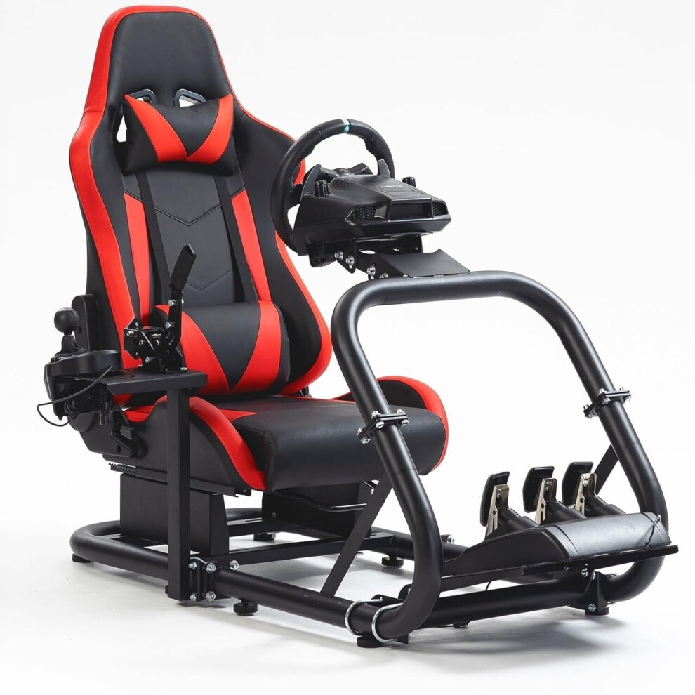 Hottoby Racing Simulator Cockpit Stand With Seat Fit Logitech G29 G920 G923 Gpro 012332504033
