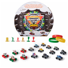 Monster Jam Mini Holiday Advent Calendar 24 Days of Mini Monster Trucks and Accessories 1:87 Scale Kids Toys for Boys and Girls Ages 3 an