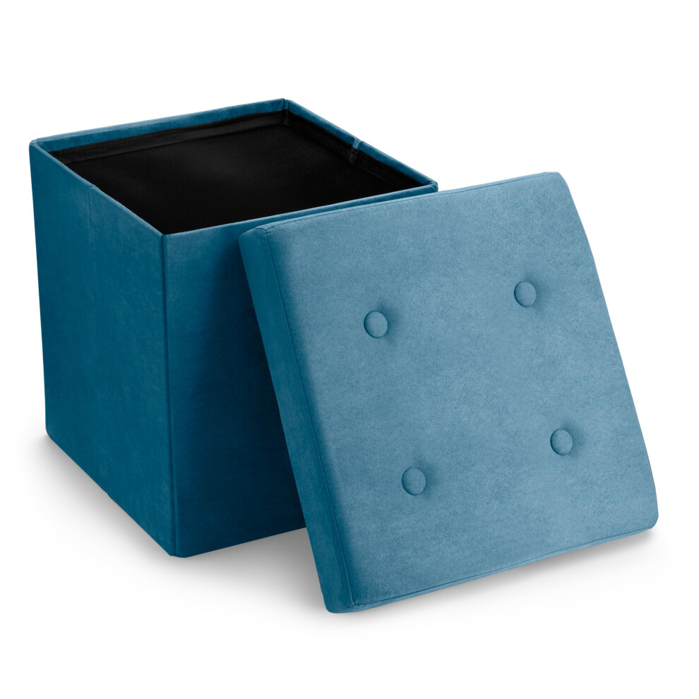Sorbus Pouf de rangement repose-pieds Cube - Petit pouf pliant Banc de chambre Coffre     jouets Table basse Rangement pour chaussures Repose-pieds