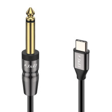 J&D USB-C to 6.35mm 1/4 inch TS Audio Mono Interconnect Aux Adapter Cable Compatible with iPhone 15/15 Plus/15 Pro/15 Pro Max AMP Mixer 6