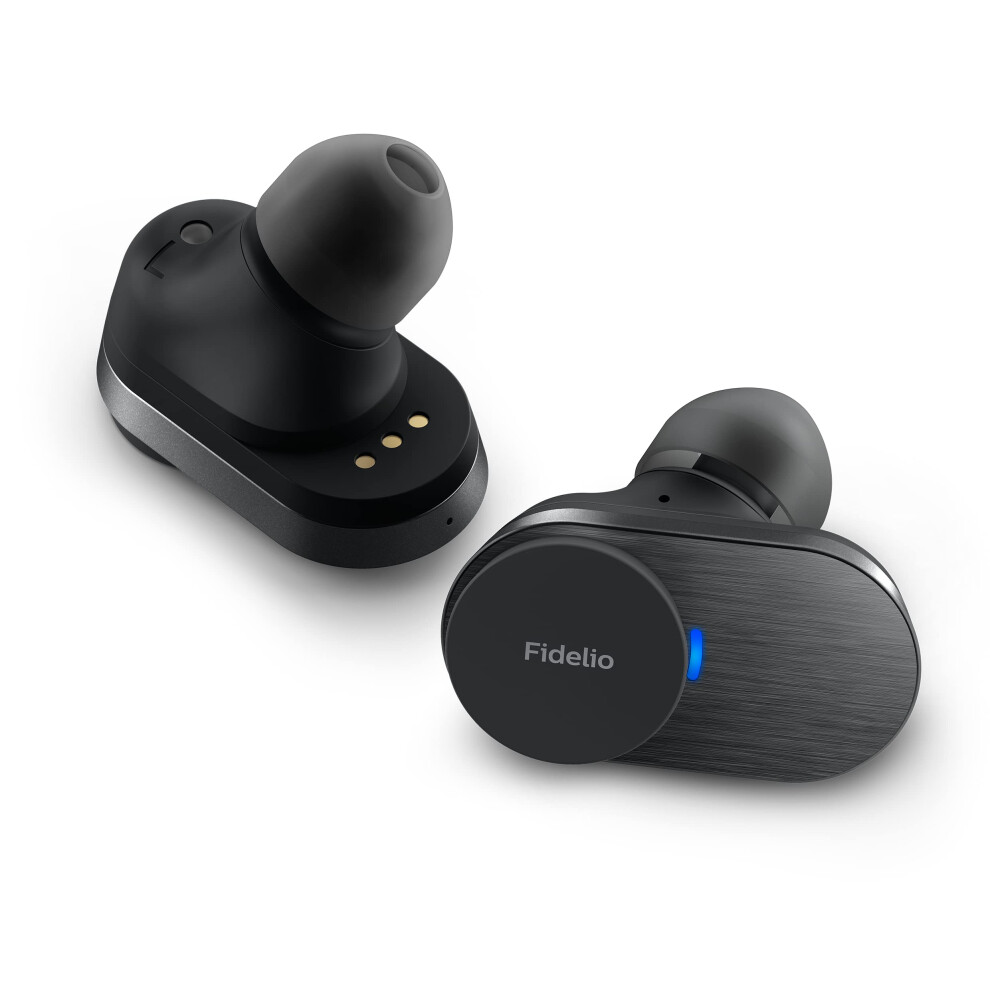 PHILIPS Fidelio T1 True Wireless Headphones with Active Noise Canceling Pro+  Audiophile Quality  Black