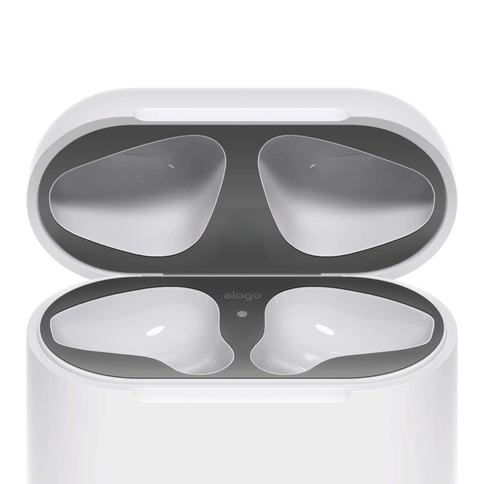 Elago Upgraded Airpods Dust Guard (Matte Space 1 Set) - Dust-Proof Film Luxurious Looking Must Watch Easy Installation Video Protec Grey 8809461761084