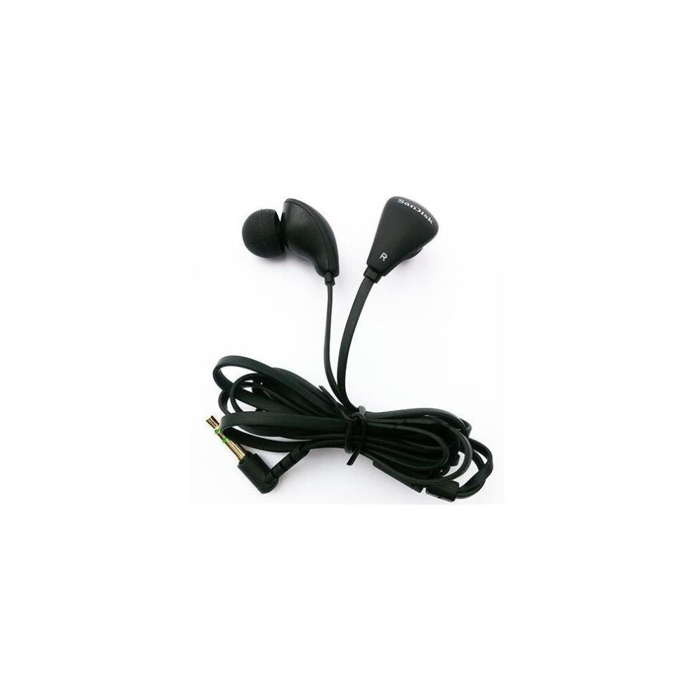 SanDisk Genuine Clip Sport in-Ear Headphones - Black Earbuds Earphones Compatible with Clip Sport Jam  Sansa  and Other MP3 Players