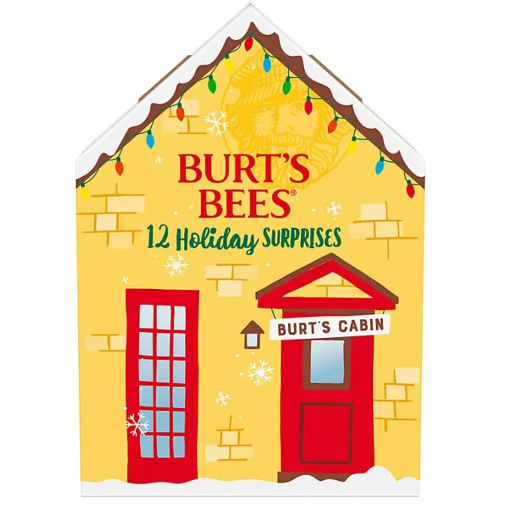 Burt's Bees Lip Balm Advent Calendar 2023 - Official Burts Bees Cozy Cabin 12 Holiday Surprises Advent Calendar - 12 Total Lip Balms