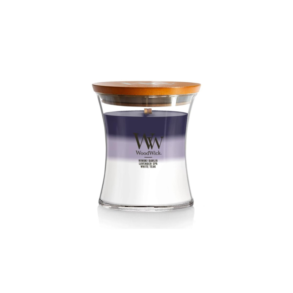 WoodWick Medium Hourglass Candle  Evening Luxe - Premium Soy Blend Wax  Pluswick Innovation Wood Wick  Made in USA