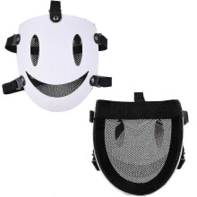 High-rise Invasion Sniper Cosplay Mask Anime Tenkuu Shinpan Yuka Makoto White Smile Mask for Halloween Party