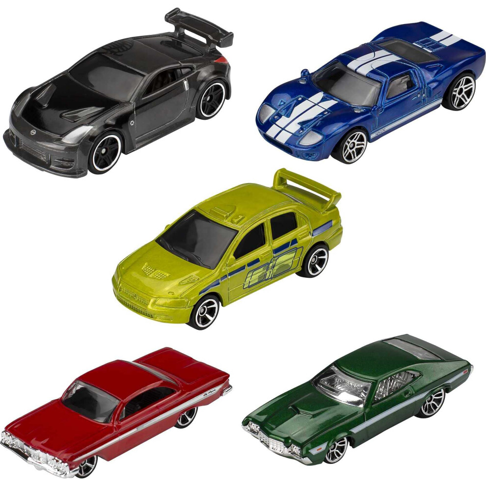 Hot Wheels Fast and Furious 5-Pack of Toy Cars in 1:64 Scale  Replicas from The Movie with Exclusive Decos (Styles May Vary)