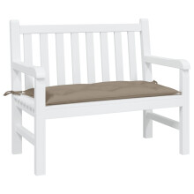 Vidaxl Garden Bench Pushion Taupe 39.4x19.7x2.8 Oxford Stof