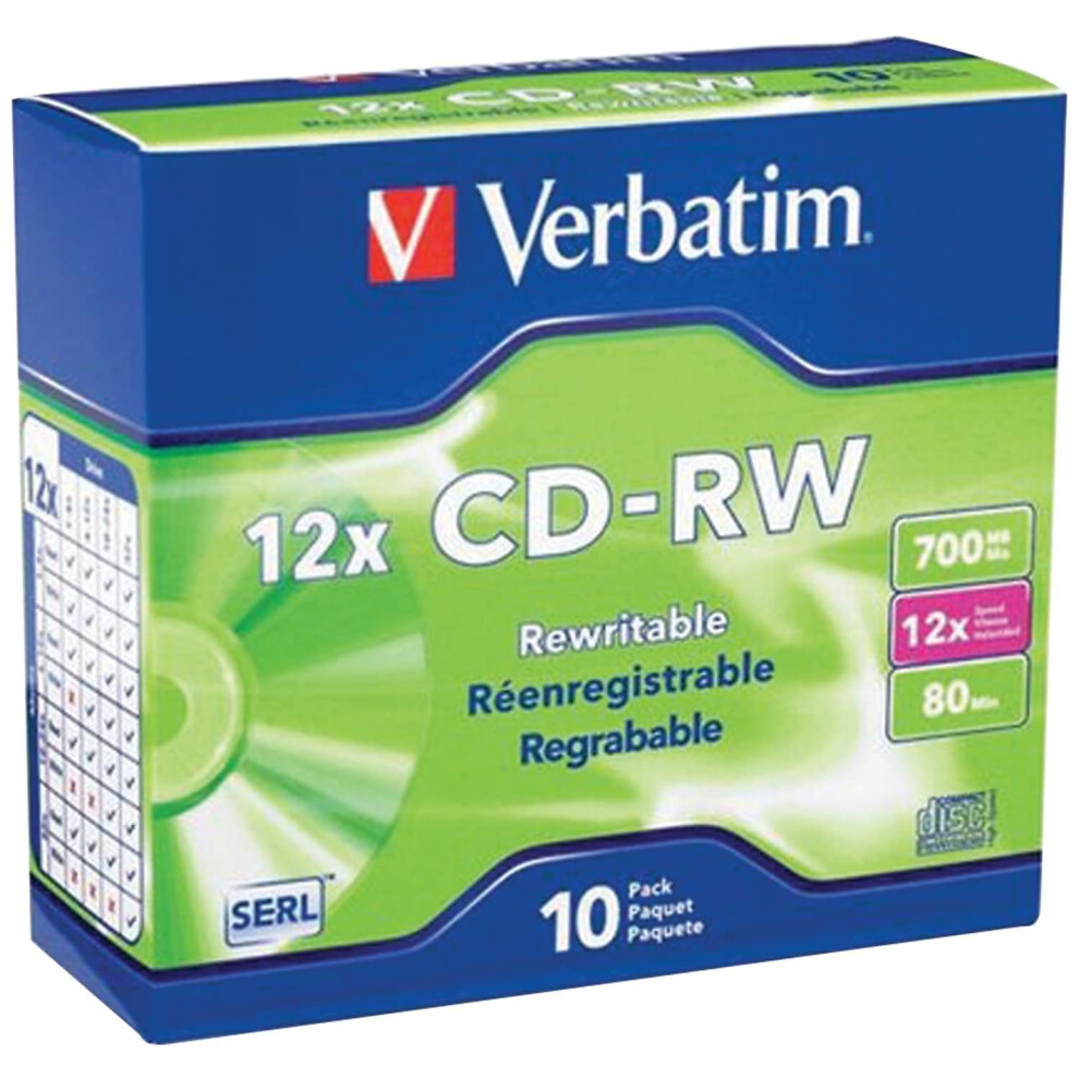 VER95156 - Verbatim CD-RW Discs