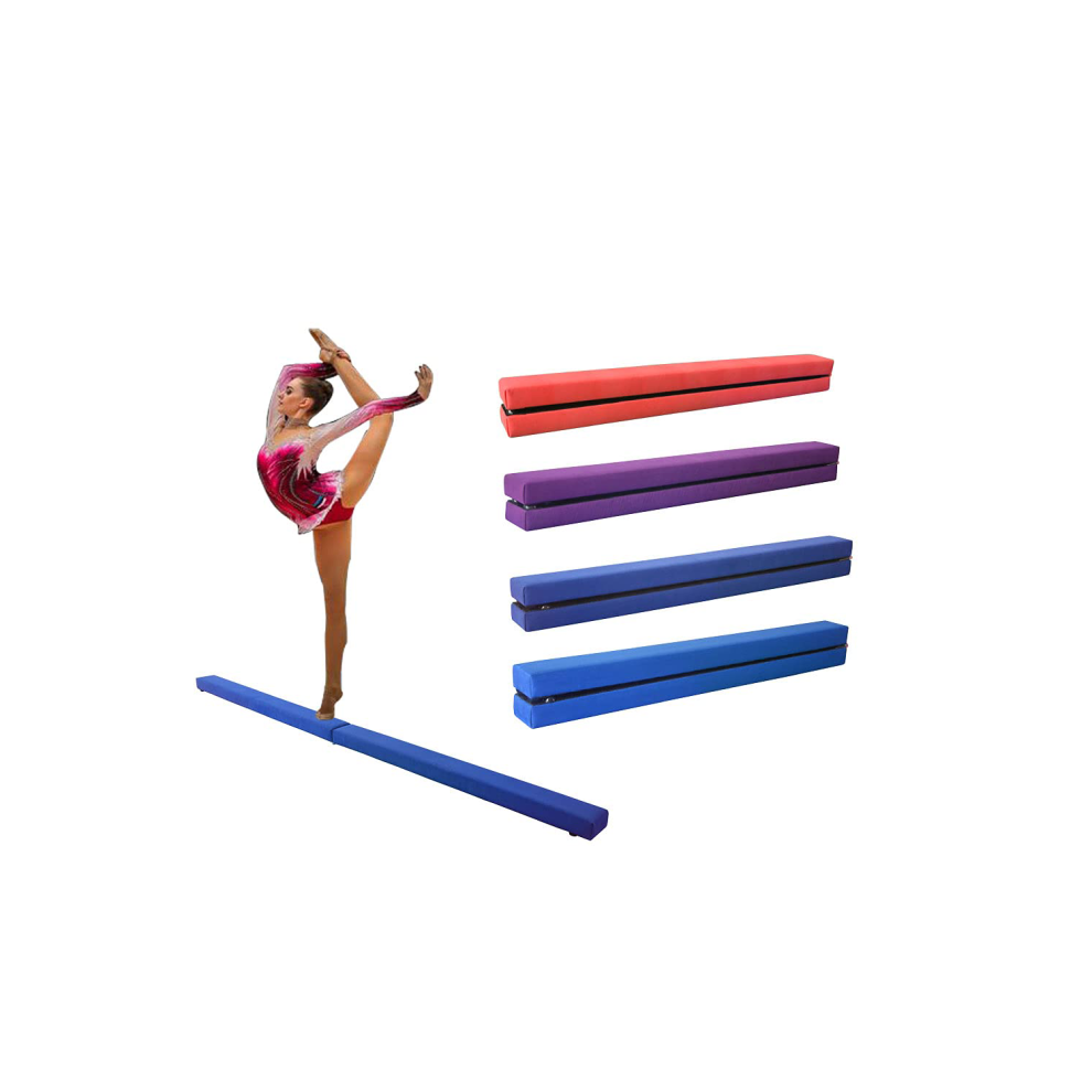 (Blue) 7FT Folding Gymnastics Balance Beam