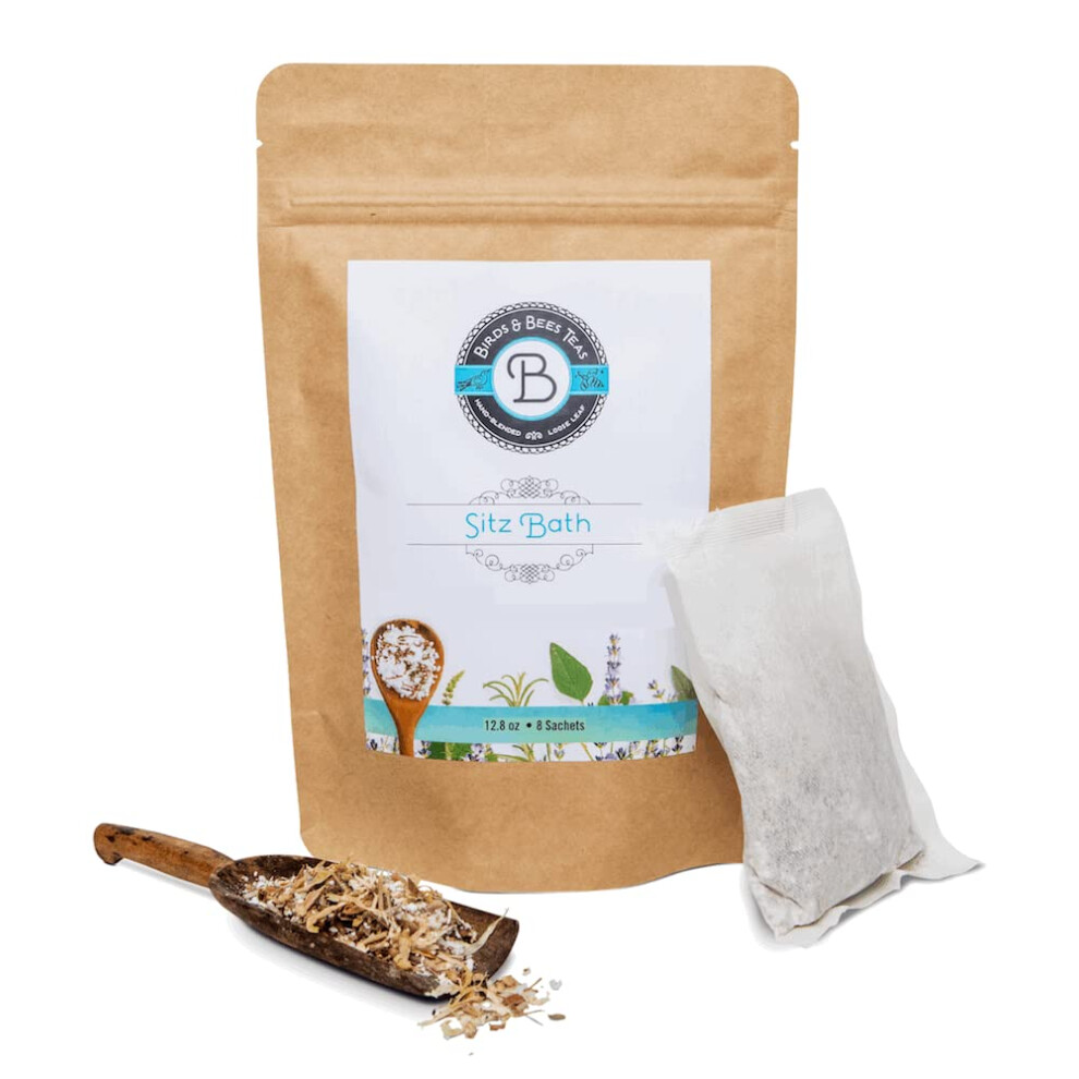 Birds & Bees Teas - Organic Herbal Sitz Bath Soak & Bath Salts - 8 Sachets