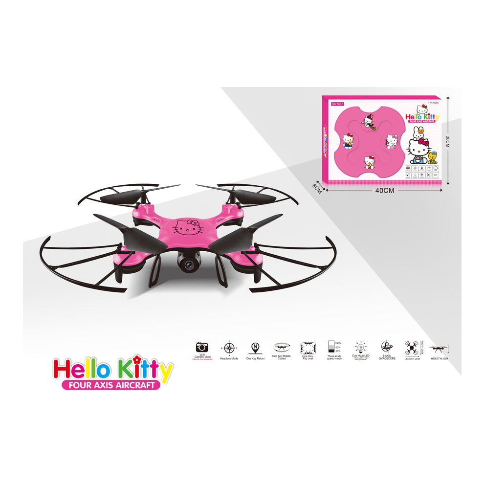 Hello Kitty 2.4G Gyroscope RC Drone Quadcopter Toys Drone Helicopter