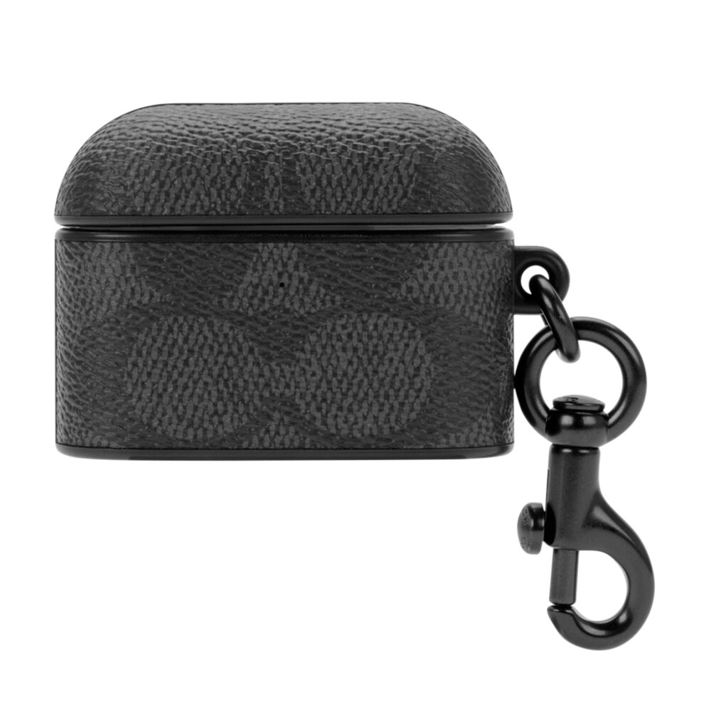 Coach Signature AirPods Pro Case - Compatible with AirPods Pro 2nd / 1st Generation - Signature Charcoal