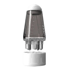 (Transparent Gray) Roll-on Hair Scalp Applicator Comb Hair Growth Serum Oil Dispenser Portable Hair Roots Massage Comb