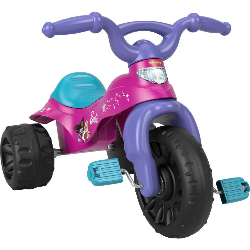 Fisher-Price Barbie Toddler Tricycle Tough Trike Toy Bike with Handlebar Grips & Storage for Preschool Kids Ages 2+ Years (Amazon Exclusive)