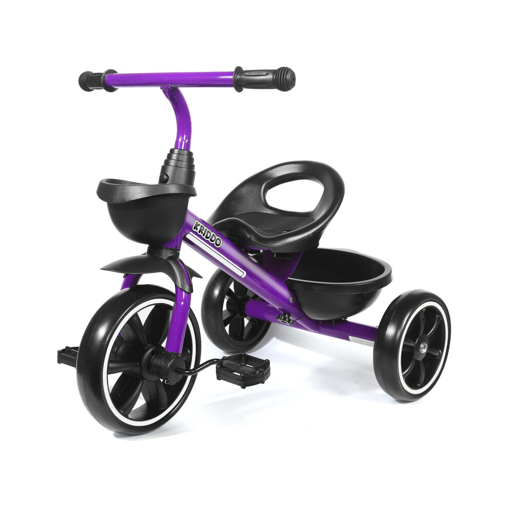 KRIDDO Kids Tricycles Age 24 Month to 4 Years Toddler Kids Trike for 2.5 to 5 Year Old Gift Toddler Tricycles for 2-4 Year Olds Trikes fo