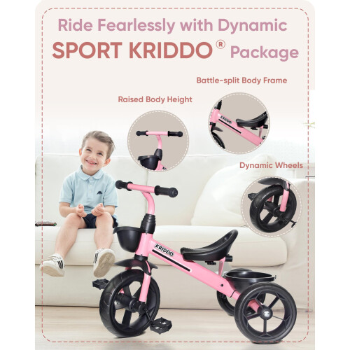 Kriddo Kids Tricycles gs de 24 mois  4 ans 1