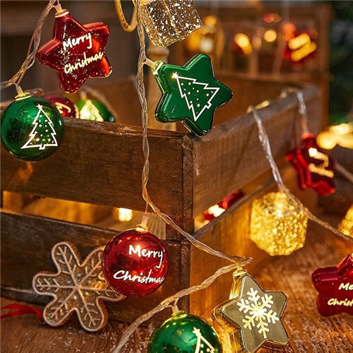 9.84ft 20LED Star Snowflake Led String Lights Battery operated 2