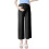 (XXL, Black) Summer Ice Silk Spring And Summer Wide-leg Pants Nine-point Pants Tide Mother Wear Straight Tube Loose Stomach Lift Pants 1