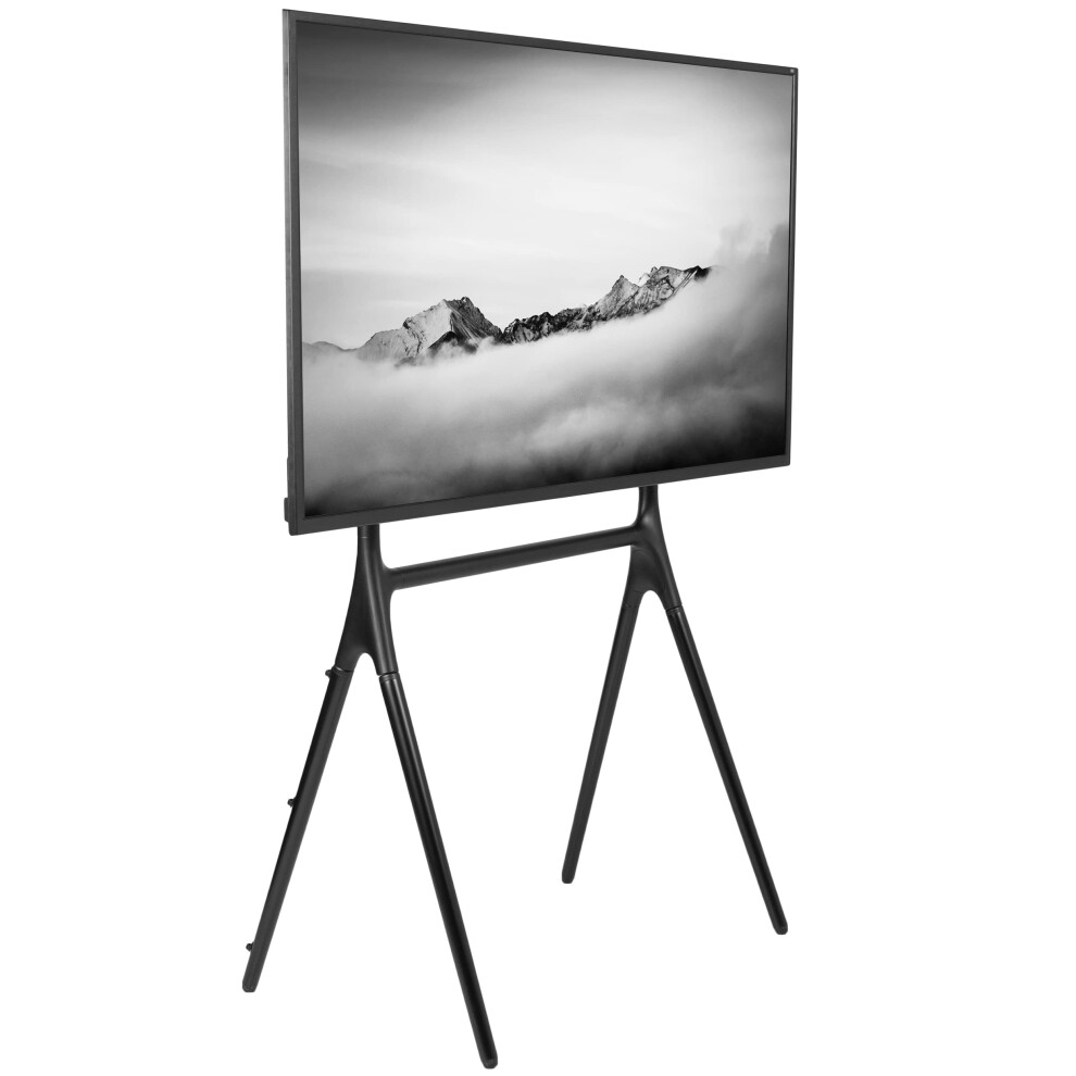 VIVO Artistic Easel 49 to 70 inch LED LCD Screen  Studio TV Display Stand  Adjustable TV Mount with 4 Legs  Black  STAND-TV70AB