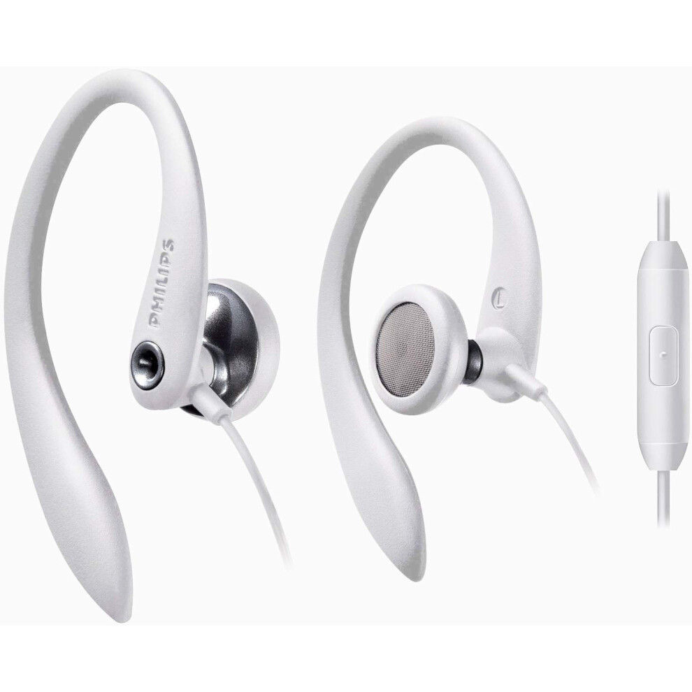 PHILIPS Over The Ear Sport Earbuds with Mic  Earphones for Sports  Running and Gym