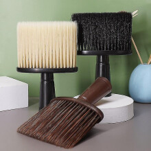 (Yellow) Professional Soft Neck Face Duster Brushes Barber Hair Clean Hairbrush Beard Brush Salon Cutting Hairdressing Styling Tools