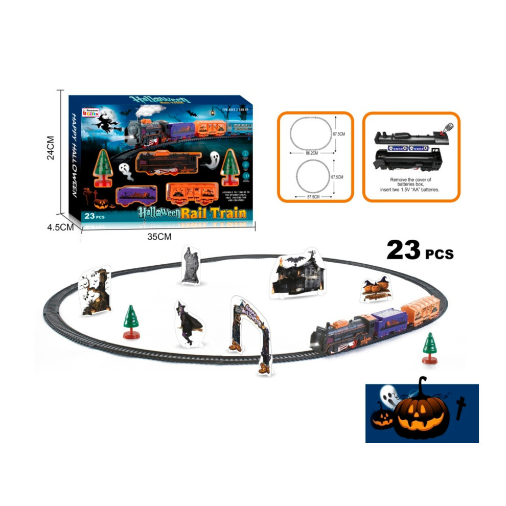 Sammar Gifts Happy Halloween Train Set Track Set 23 Pcs (New Boxed) Multicoloured