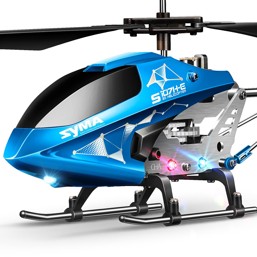 SYMA Remote Control Helicopter  S107H-E Aircraft with Altitude Hold  One Key take Off/Landing  3.5 Channel  Gyro Stabilizer and High &Low Sp