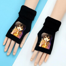 (One Size, 14) Japanese Anime Inuyasha Half Finger Gloves Fans Boys Girls Autumn Winter Warm Cartoon Mittens Gift Gloves Cosplay
