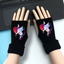 (One Size, 4) Japanese Anime Inuyasha Half Finger Gloves Fans Boys Girls Autumn Winter Warm Cartoon Mittens Gift Gloves Cosplay
