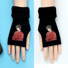 (One Size, 2) Japanese Anime Inuyasha Half Finger Gloves Fans Boys Girls Autumn Winter Warm Cartoon Mittens Gift Gloves Cosplay