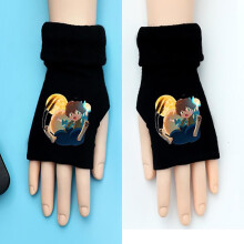 (One Size, 5) Japanese Anime Inuyasha Half Finger Gloves Fans Boys Girls Autumn Winter Warm Cartoon Mittens Gift Gloves Cosplay