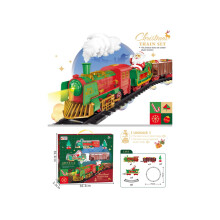 Christmas Train Set Santa Music Head Light Steam Engine Train Sound