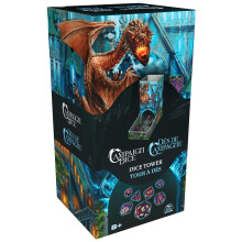 Torre de Dados de Campaña, Torre de Dados Portátil 7 Dados Poliédricos para Juegos de Mesa DND
