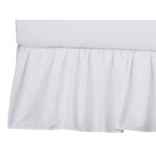TL Care 100% Natural Cotton Percale Crib Bed Skirt White Soft Breathable for Boys and Girls
