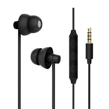 MAXROCK Sömnhörlurar: ultra-mjuka in-ear hörlurar med mikrofon, volym och bullerdämpande öronproppar för en bekväm natts sömn