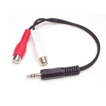 StarTech.com 6in Stereo Audio Y-Cable - 3.5mm Male to 2x RCA Female - Headphone Jack to RCA - Computer / MP3 to Stereo 1x Mini-Jack 2x RCA (