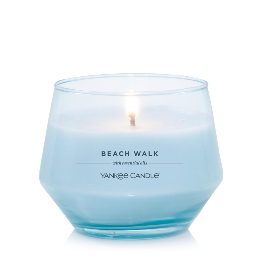 Yankee Candle Studio Medium Candle  Beach Walk  10 oz: Long-Lasting  Essential-Oil Scented Soy Wax Blend Candle | 40-65 Hours of Burning Tim