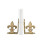 Creative Co-Op Support en Métal Fleur de Lis Distressé, Or, Set de 2 5