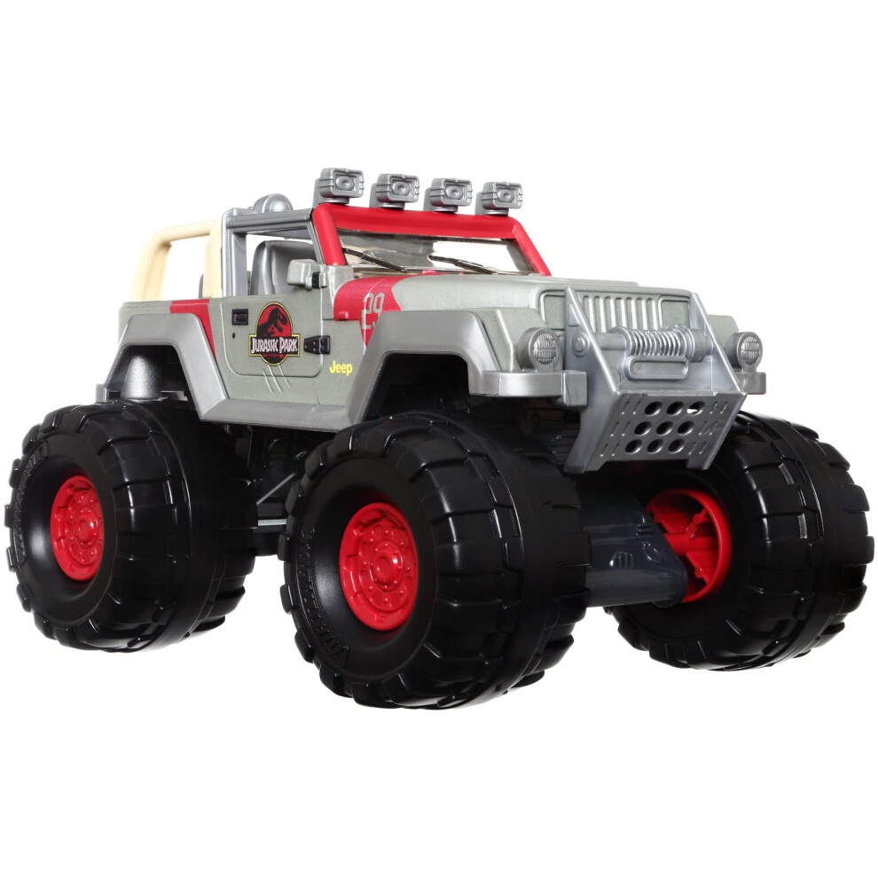 Matchbox Jurassic World Dominion Jeep Wrangler 124-Scale Truck with Large Wheels  Toy Gift and Car Collectible for Dinosaur Fans