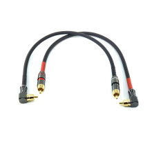 WJSTN-055 90 Degree Right Angle RCA Subwoofer Cable Audio Cable RCA Male to Male Audio Video Cord for Subwoofer HDTV Amplifiers Home Theat