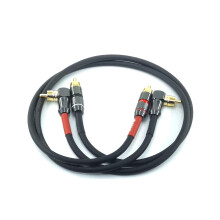 WJSTN-055 90 Degree Right Angle RCA Subwoofer Cable Audio Cable RCA Male to Male Audio Video Cord for Subwoofer HDTV Amplifiers Home Theat