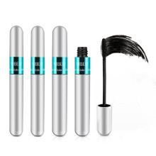 3pcs Vibely 4d Silk Fiber Mascara Waterproof Fast Dry Natural Soft Long Eyelash Makeup Mascara Thick Eyelash Cosmetics Eyes Makeup